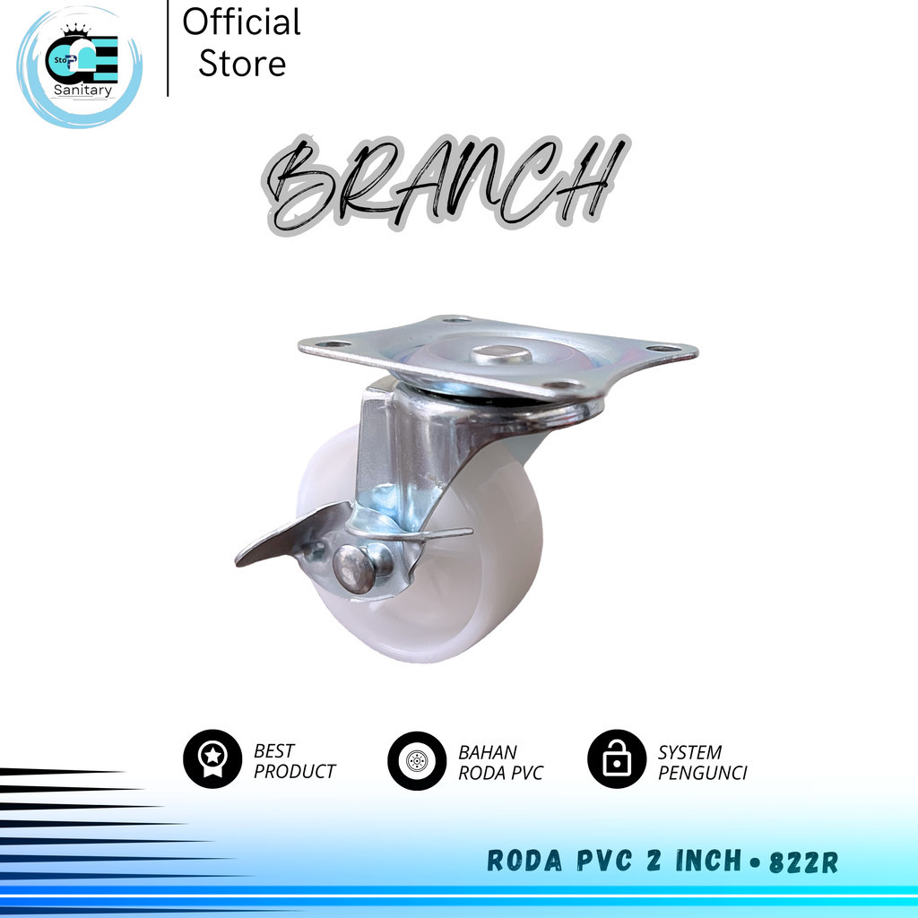 Jual ots 02 Roda Nylon Pvc 2 Inch REM / Troli / Nylon / Roda Pvc Branch ...