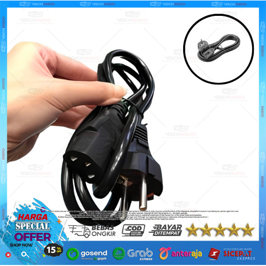 Jual Kabel Power CPU 1.8M Komputer PC Desktop Premium Colokan Listrik ...