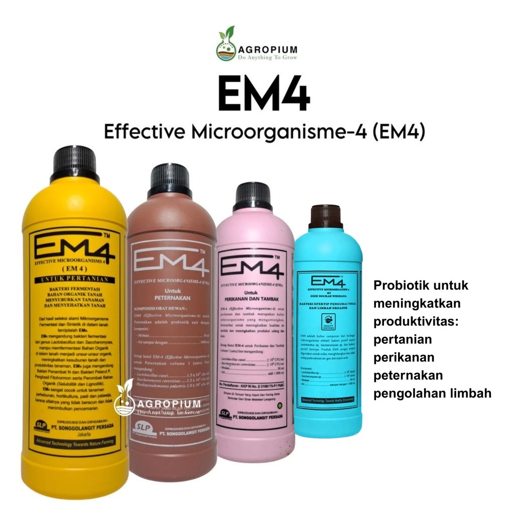 Jual EM4 Effective Micro Organisme-4 (EM-4) 1 Liter | Shopee Indonesia