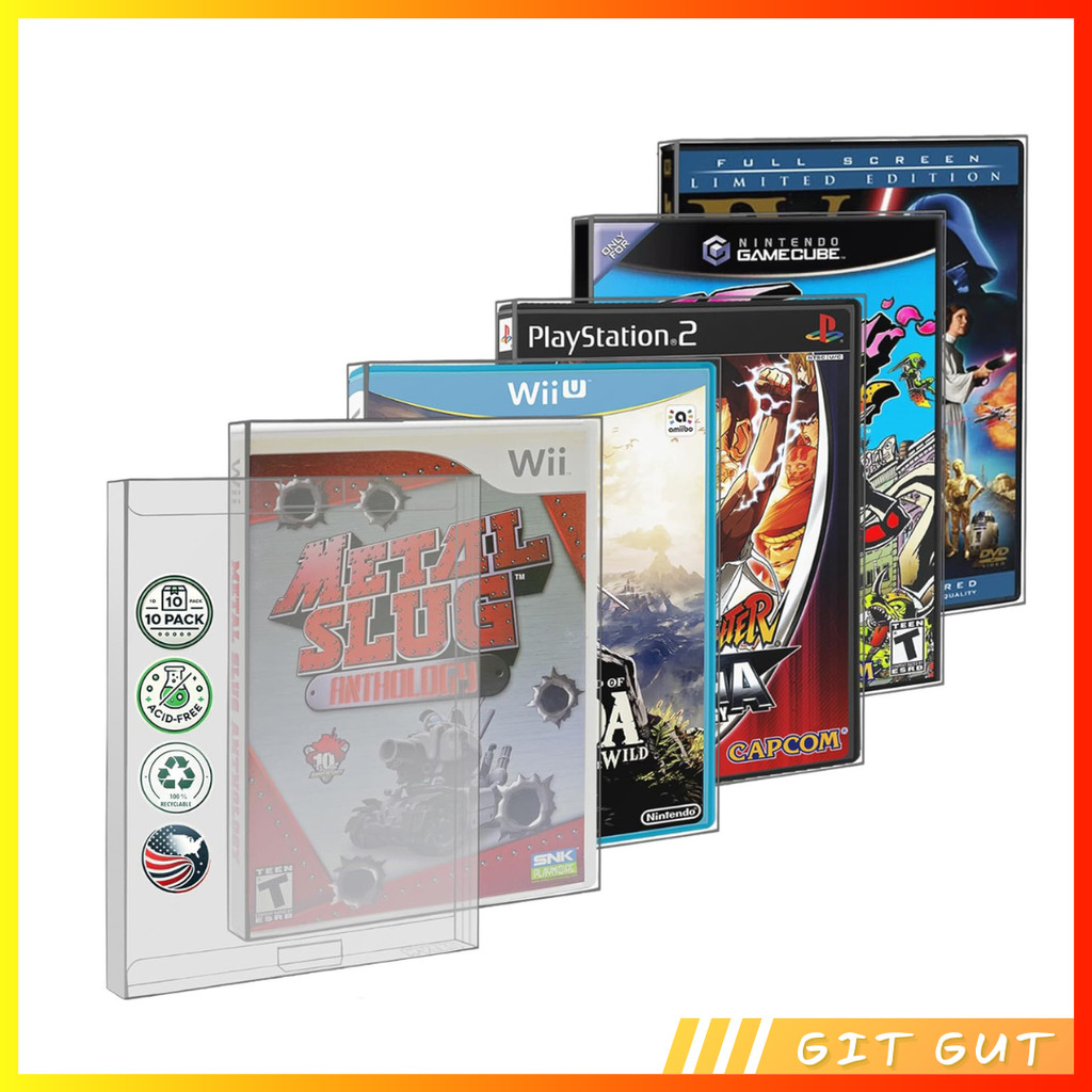 Jual PS2 XBOX 360 WII DVD Game Box Cover Transparent Display Case ...