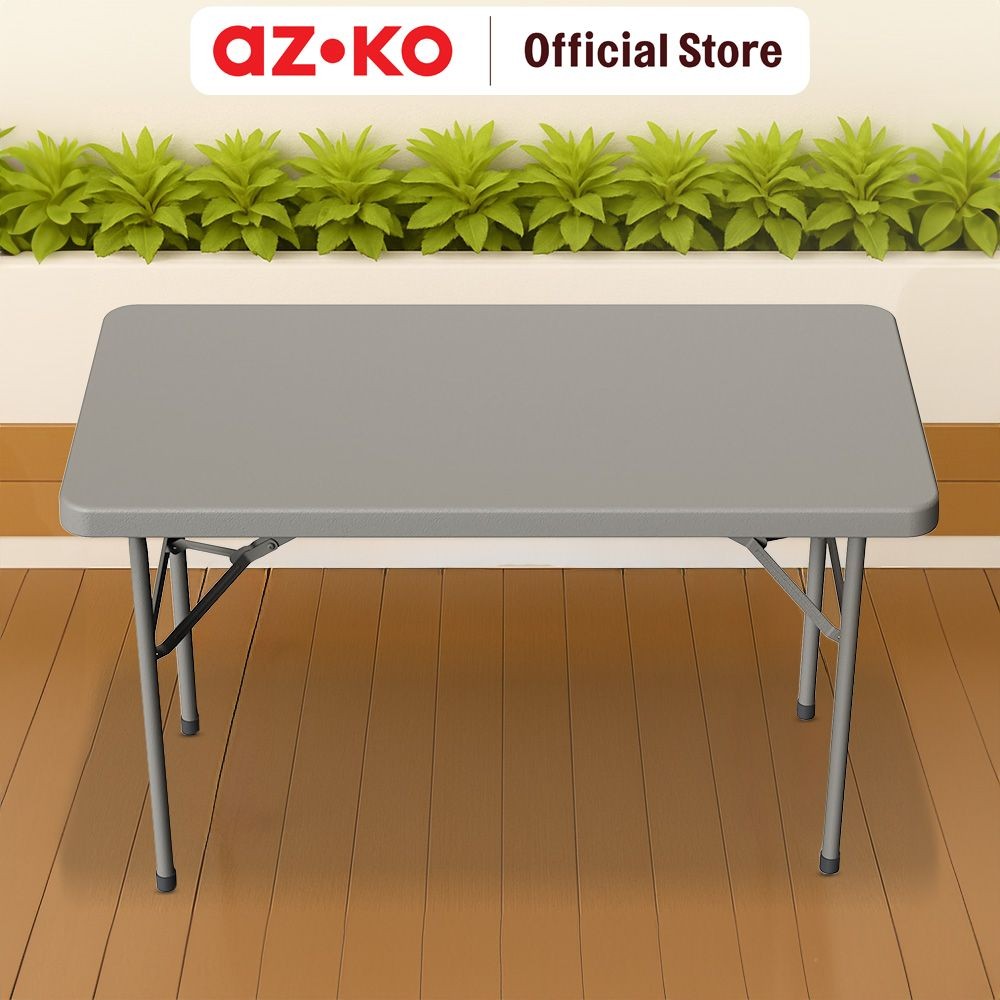 Jual AZKO Krisbow Meja Lipat Rectangle - Abu-Abu Muda Meja Lipat ...