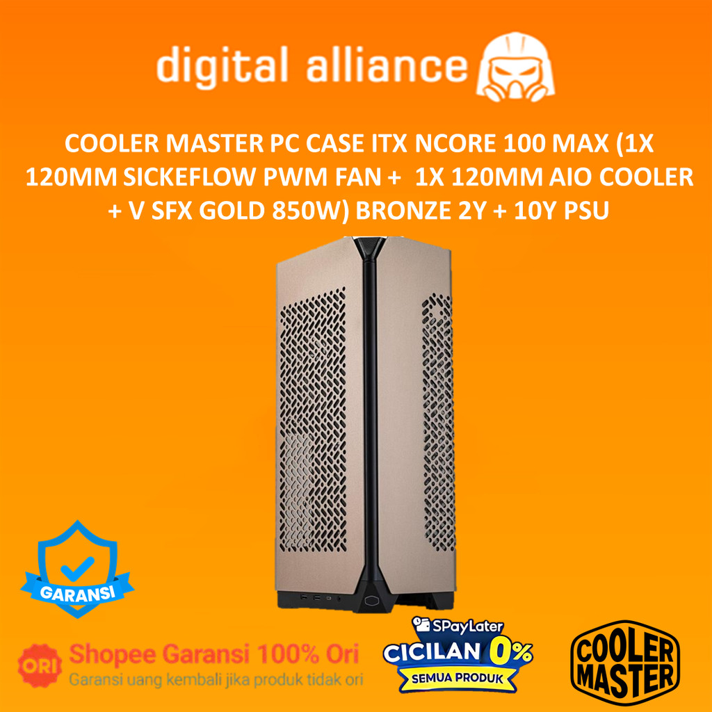 Jual COOLER MASTER PC CASE ITX NCORE 100 MAX (1X 120MM SICKEFLOW PWM ...