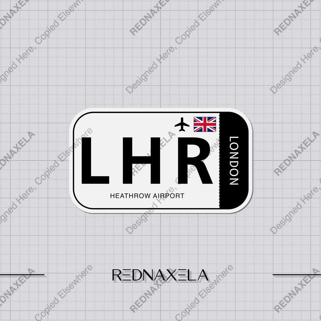 Jual Stiker Vinyl Heathrow Airport Code LHR Sign Sticker | Shopee Indonesia