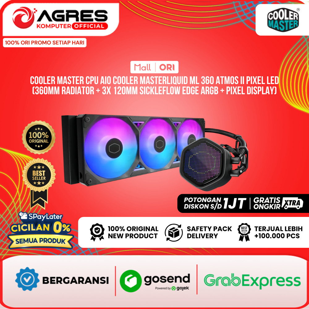 Jual COOLER MASTER CPU AIO COOLER MASTERLIQUID ML 360 ATMOS II PIXEL ...