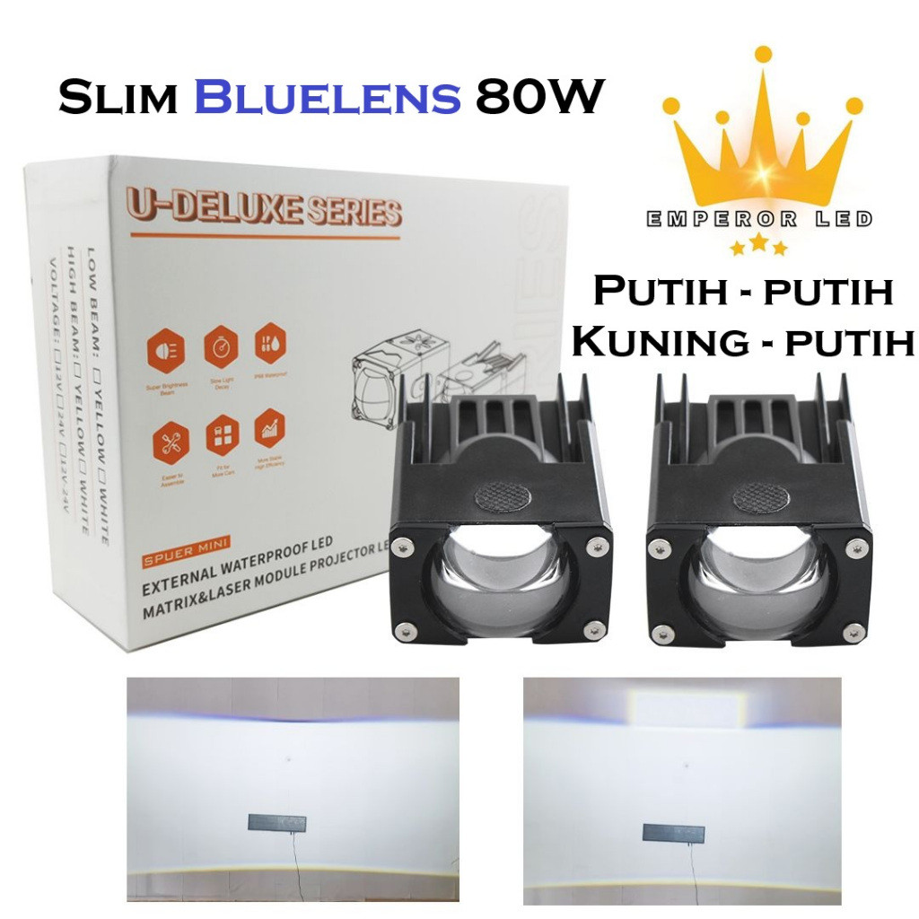 Jual EMPEROR U DELUXE SERIES mini projie 1 mata slim premium 40W 80W ...