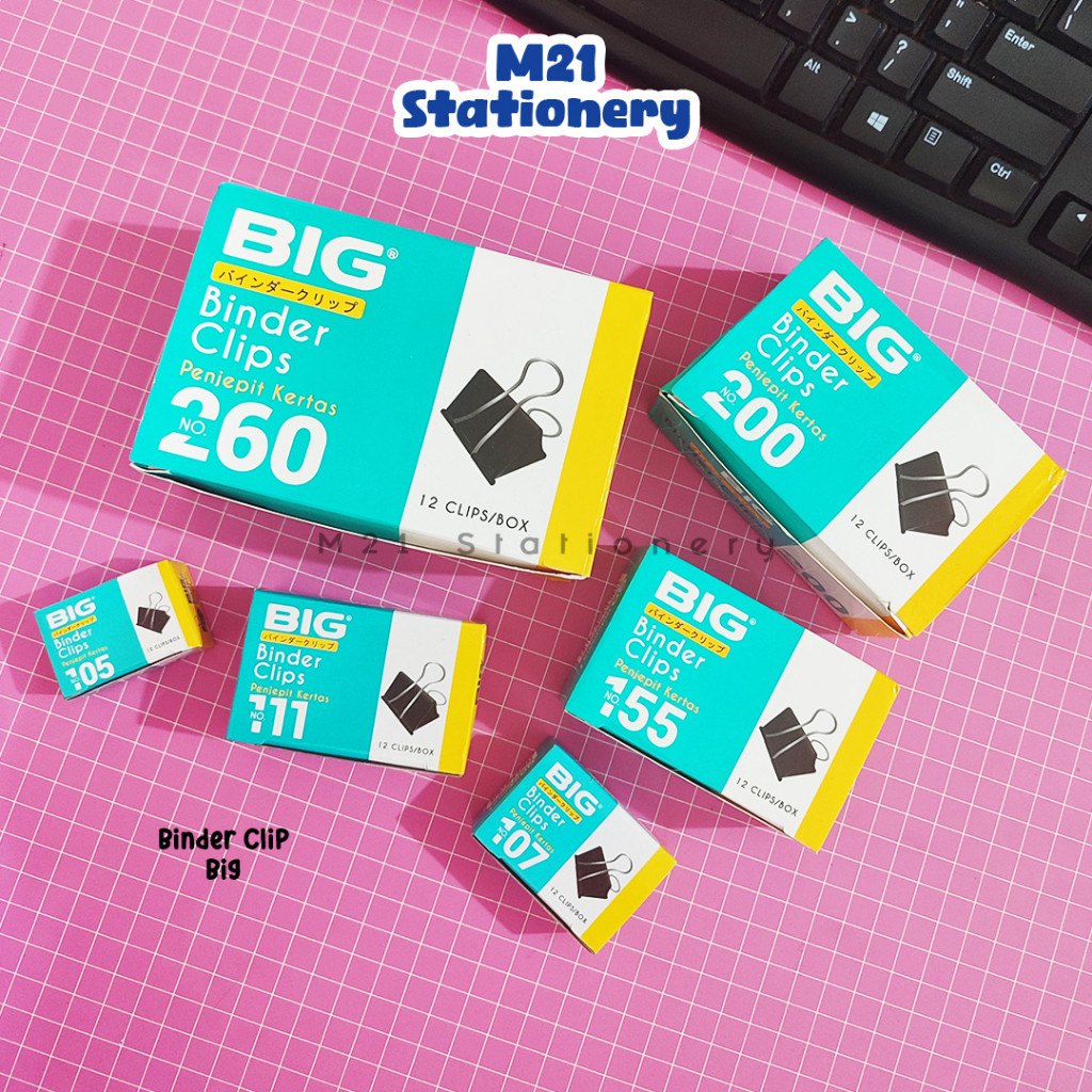 Jual (1 PACK) BINDER CLIP BIG / 105 107 111 155 200 PENJEPIT KERTAS ...