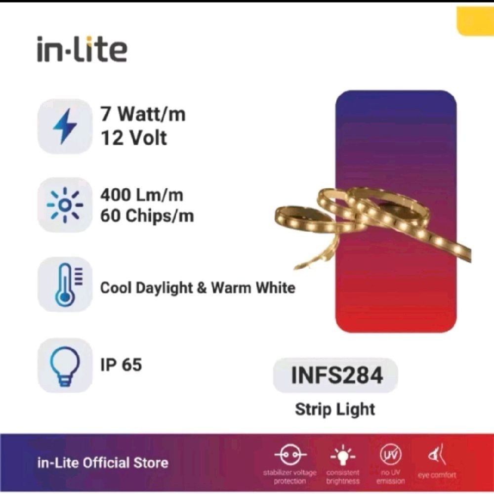Jual Lampu Led Strip In-lite INFS284 7 Watt Inlite Stripe Selang 7W ...