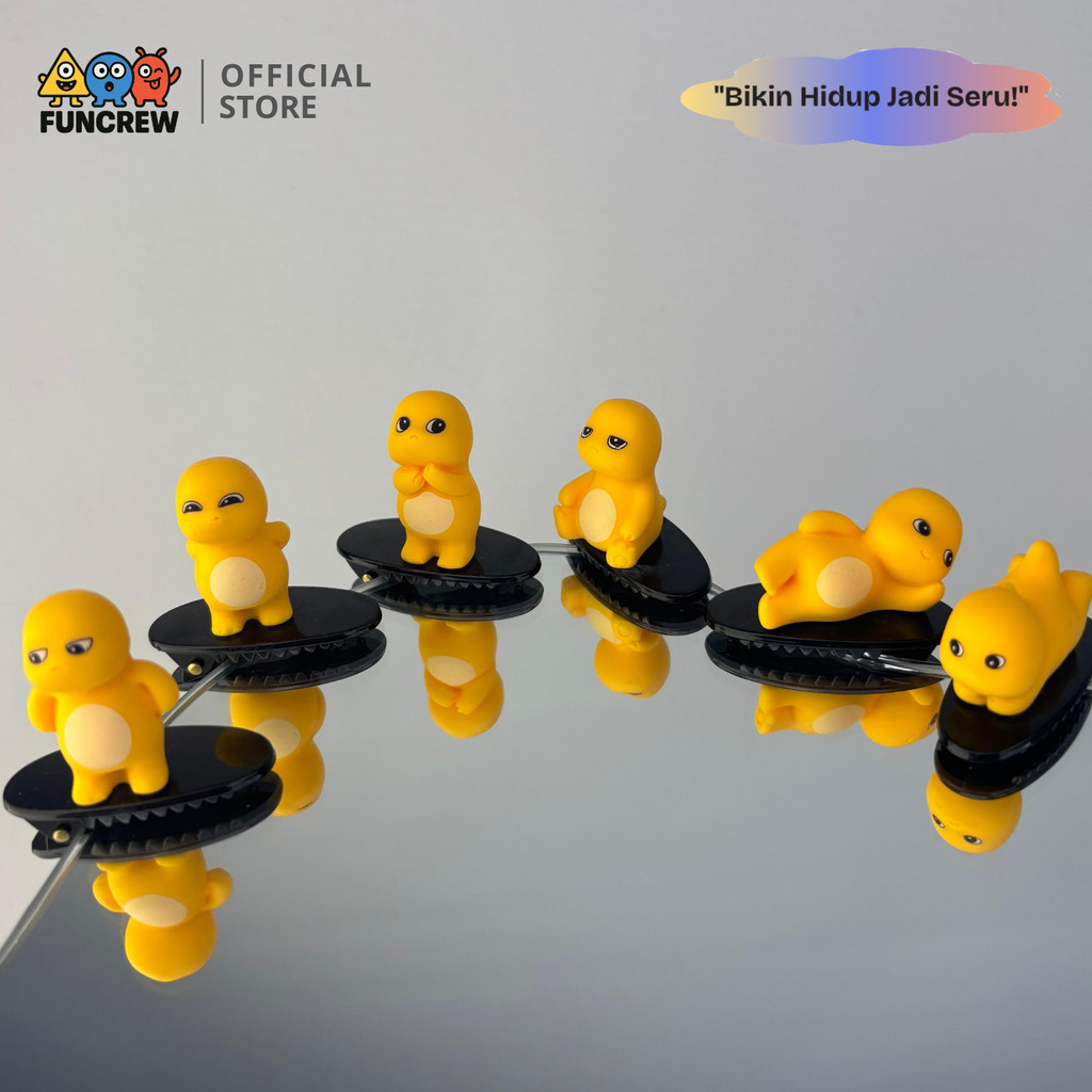 Jual [FUNCREW Mall] Jepitan Rambut Dino Kuning Lucu - Aksesoris Gemoy ...