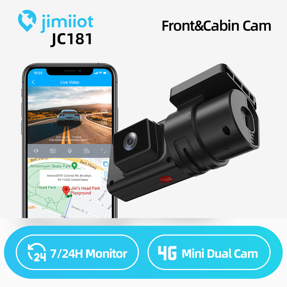 Jual Jimiiot JC181 4G&WIFI Mini Dual Dash Cam For Vehicle Rotatable Car ...