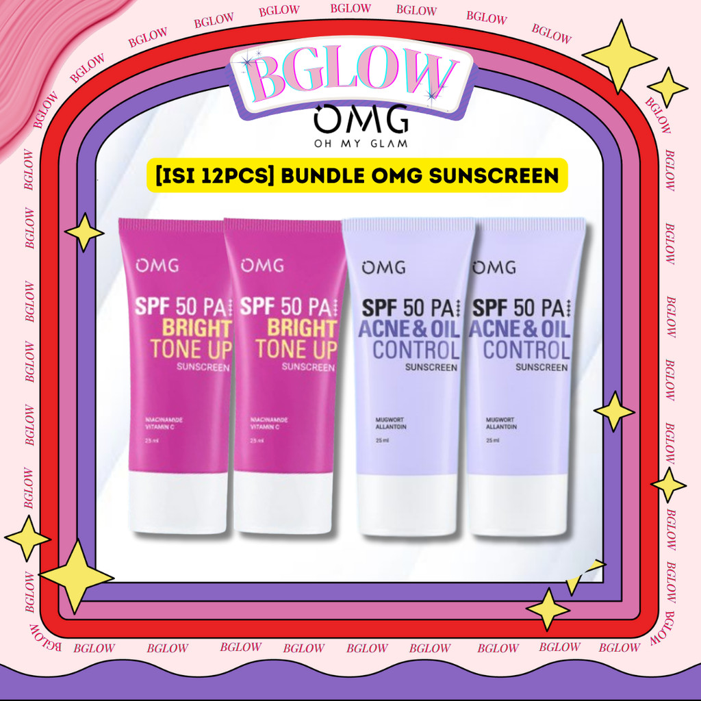 Jual [ISI 12PCS] BUNDLE Omg Sunscreen Toneup Bright SPF 50 PA++ ...