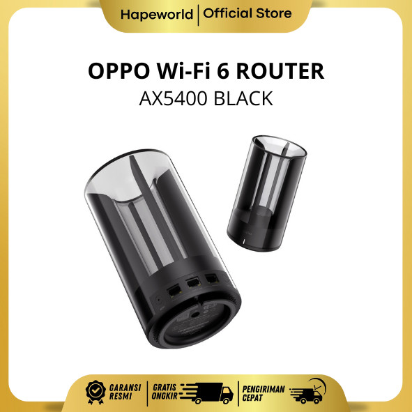 Jual OPPO Wi-Fi 6 ROUTER AX5400 DUAL-BAND 5.400MBPS BLACK | Shopee ...