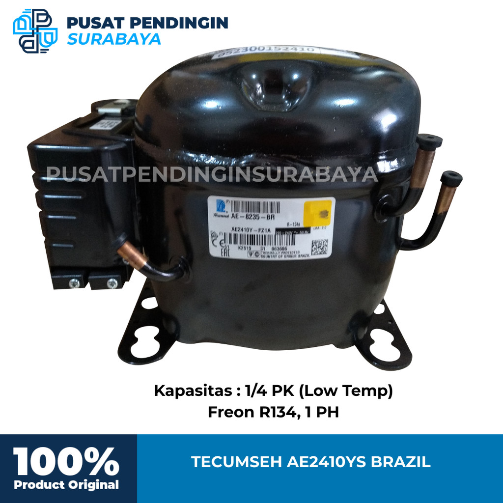 Jual Compressor Tecumseh AE 2410Y - R134 - 1/4PK - Kompresor Kulkas ...