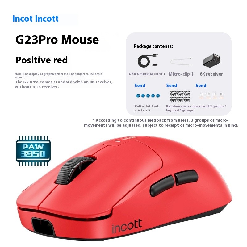 Jual Incott G23 Pro Mouse G23 V2 Wireless Mouse 8K Incott G24 Hot Swap ...