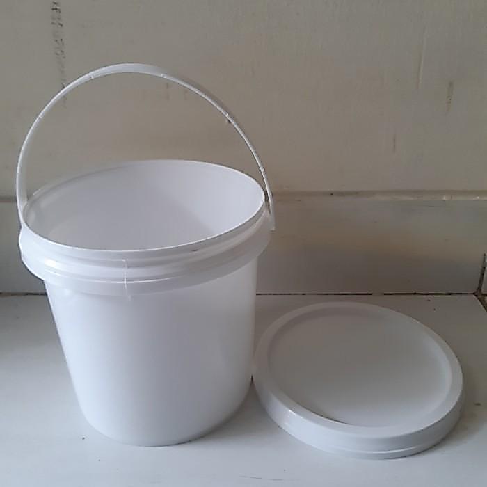 Jual Ember Pail 1 Liter + Tutup Berwarna Putih Berbahan Plastik ...