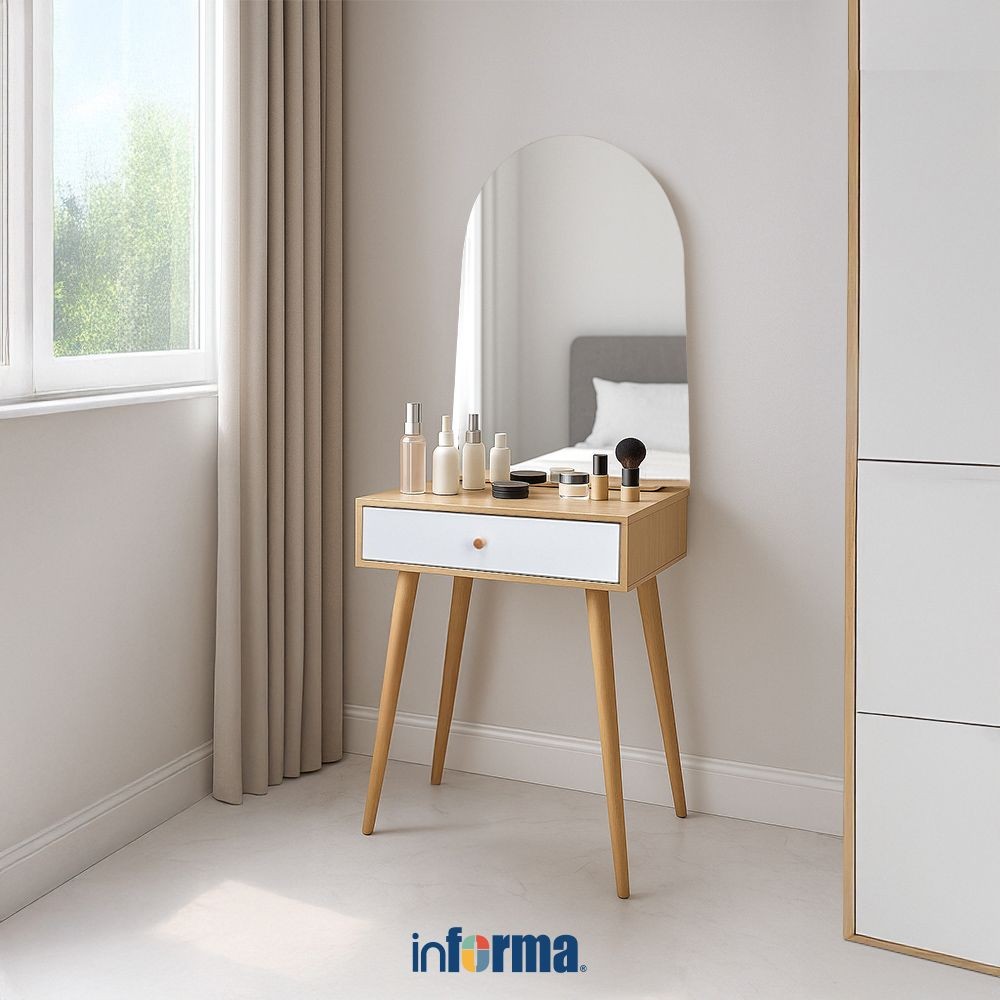 Jual Informa Fiona Meja Rias - Putih Oak Makeup Dresser Vanity Table ...