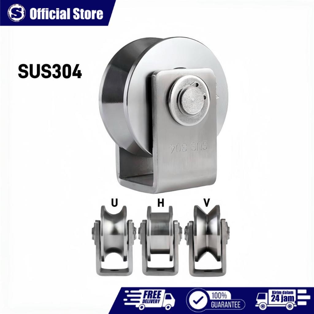 Jual Heavy Duty Roda U/H/V Groove Pulley Bearing Detachable Grooved ...