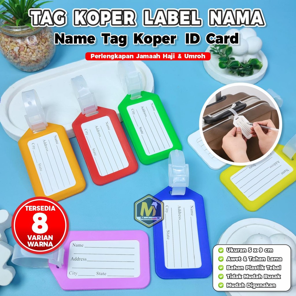 Jual MUMTAZINDO - Tag Koper Label Nama / Name Tag Koper ID Card / Tag ...