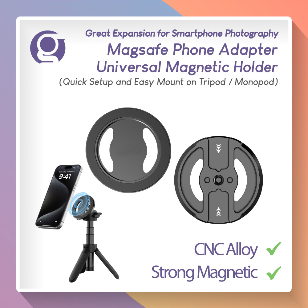 Jual HEPAiL MS06 Magnetic Mount to 1/4 Adapter Magsafe Converter for ...