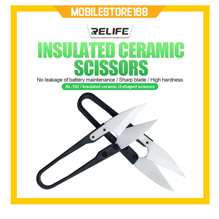 Jual GUNTING INSULATED CERAMIC U-SCISSORS / GUNTING KERAMIK | Shopee ...