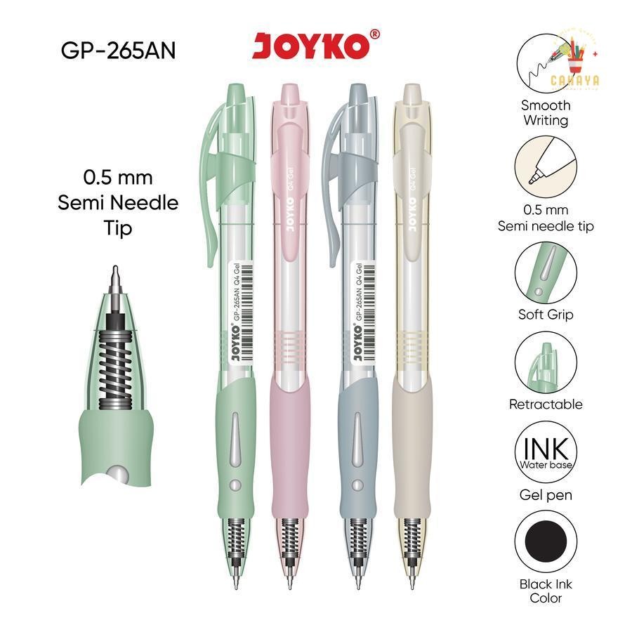 Jual Cahaya Stationary Gel Pen / Pulpen Pena Joyko GP-265AN Pastel Gel ...