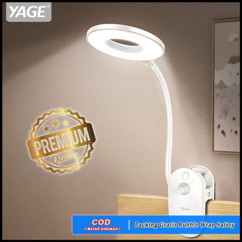 Jual Lampu Meja Baca Belajar LED Jepit Fleksibel Clip Circle Design