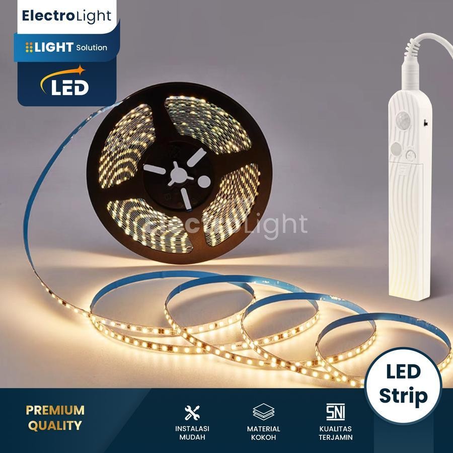 Jual Lampu strip LED hias tempel USB baterai sensor gerak dapur lemari ...
