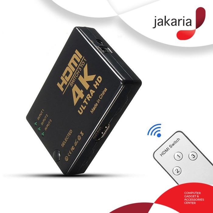 Jual ILLUPRO HDMI Switcher 4K Remote 1-3 HDMI Switch 3 Port Remote 4K ...