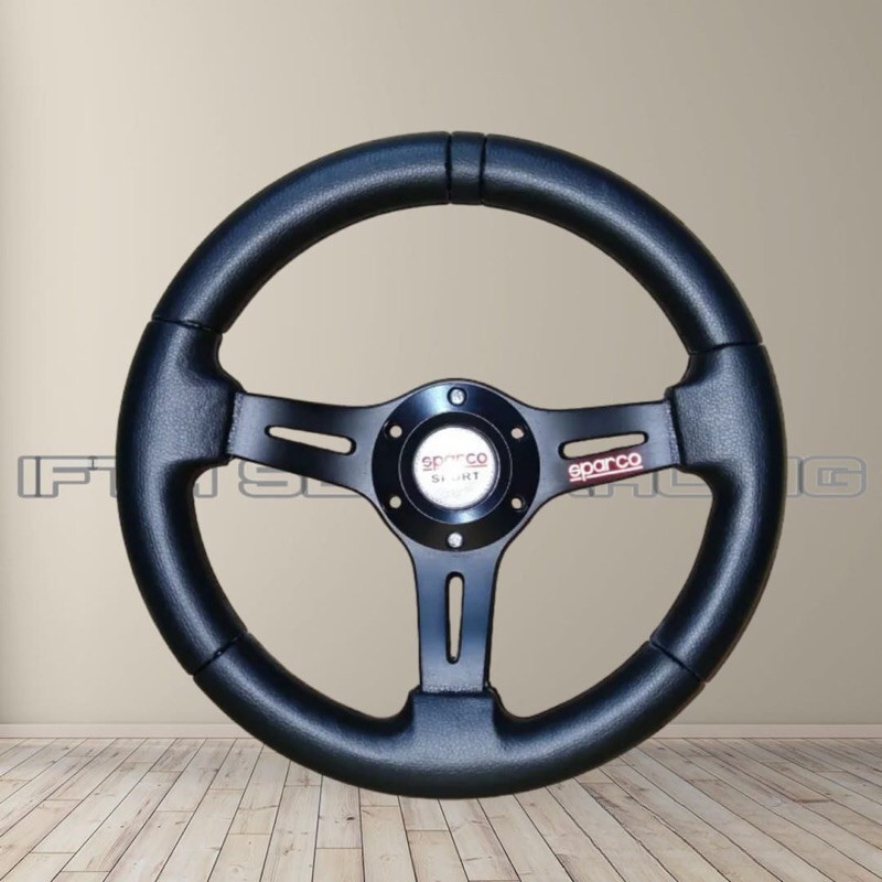 Jual setir mobil racing 12 inci full hitam | Shopee Indonesia
