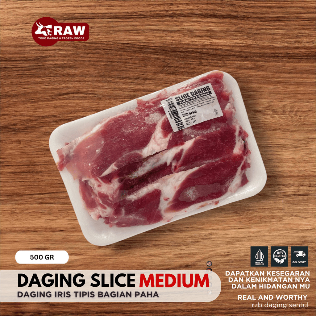 Jual RAW - DAGING SLICE MEDIUM ( LOW FAT ) | DAGING TIPIS PAHA SAPI ...