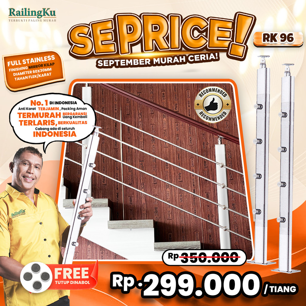 Jual Railing Tangga Stainless Milenials Desain Tiang Railingku [SEPRICE ...