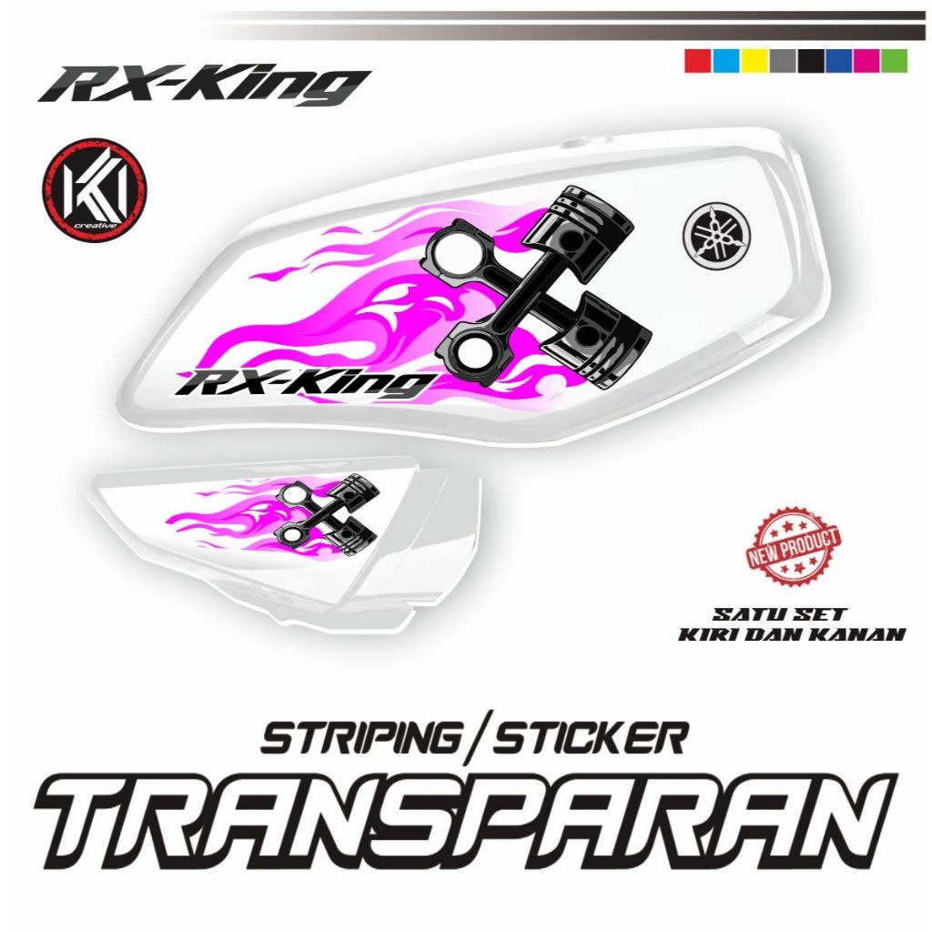 Jual STICKER STRIPING TRANSFARAN/TRANSPARAN MOTOR RX-KING NEW MOTIP ...