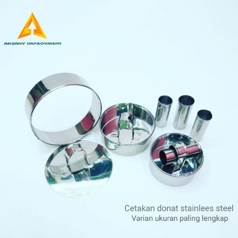 Jual 1 set cetakan donat / ring cutter diameter 5 6 7 8 9 10 bahan ...