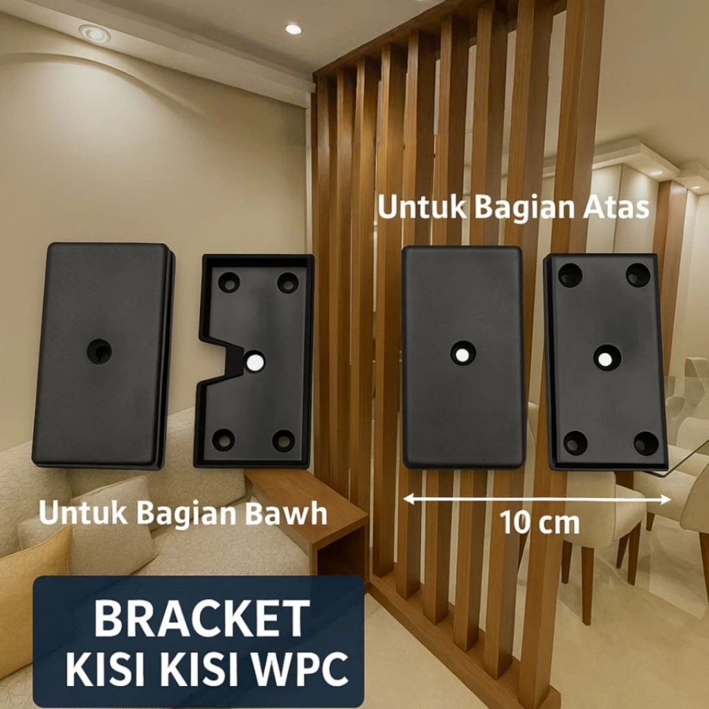 Jual Bracket WPC Hollow 10x5 | Dudukan Partisi | Kisi-Kisi | Penyangga ...