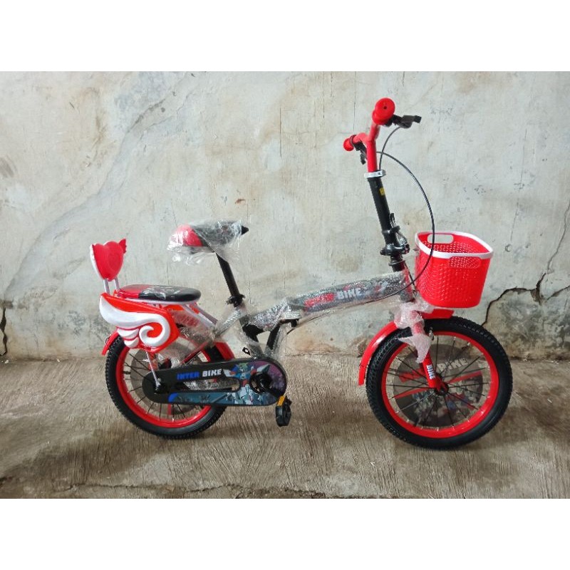 Jual Sepeda anak Lipat 16 dan 18 inch interbike ic 592 FREE GIFT ...