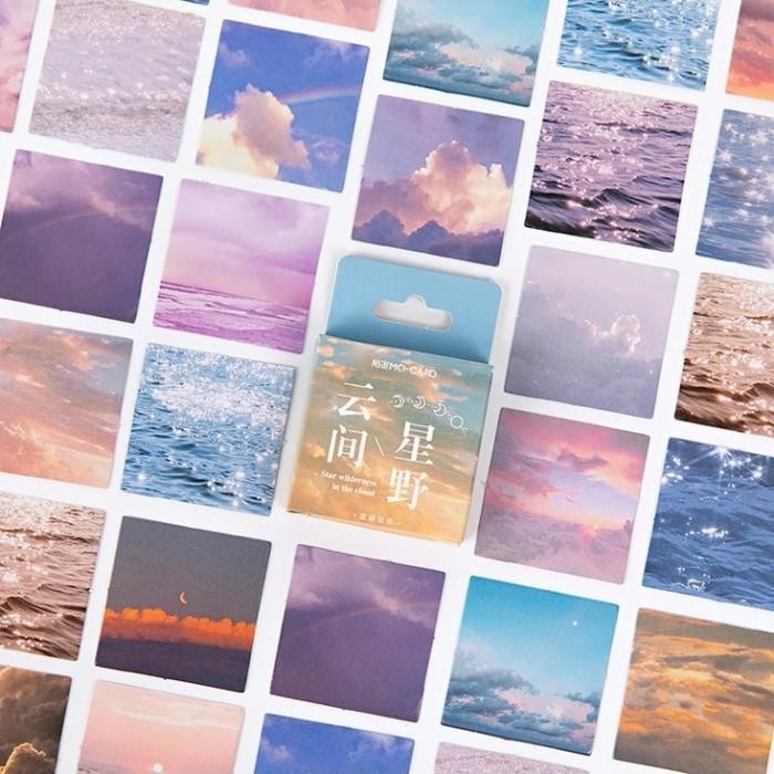 Jual 46 Lembar Sticker Pack Pemandangan Scenery Sky Clouds Sticker Deco ...