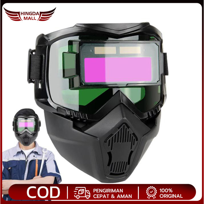 Jual Helm Las Otomatis Auto Darkening Solar Welding Helmet Kacamata ...