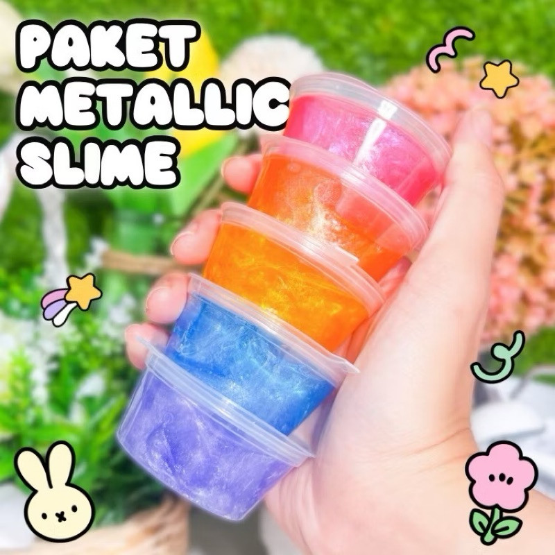Jual PAKET METALLIC SLIME BY PLATINUM SLIME || JIGGLY SLIME || SLIME ...