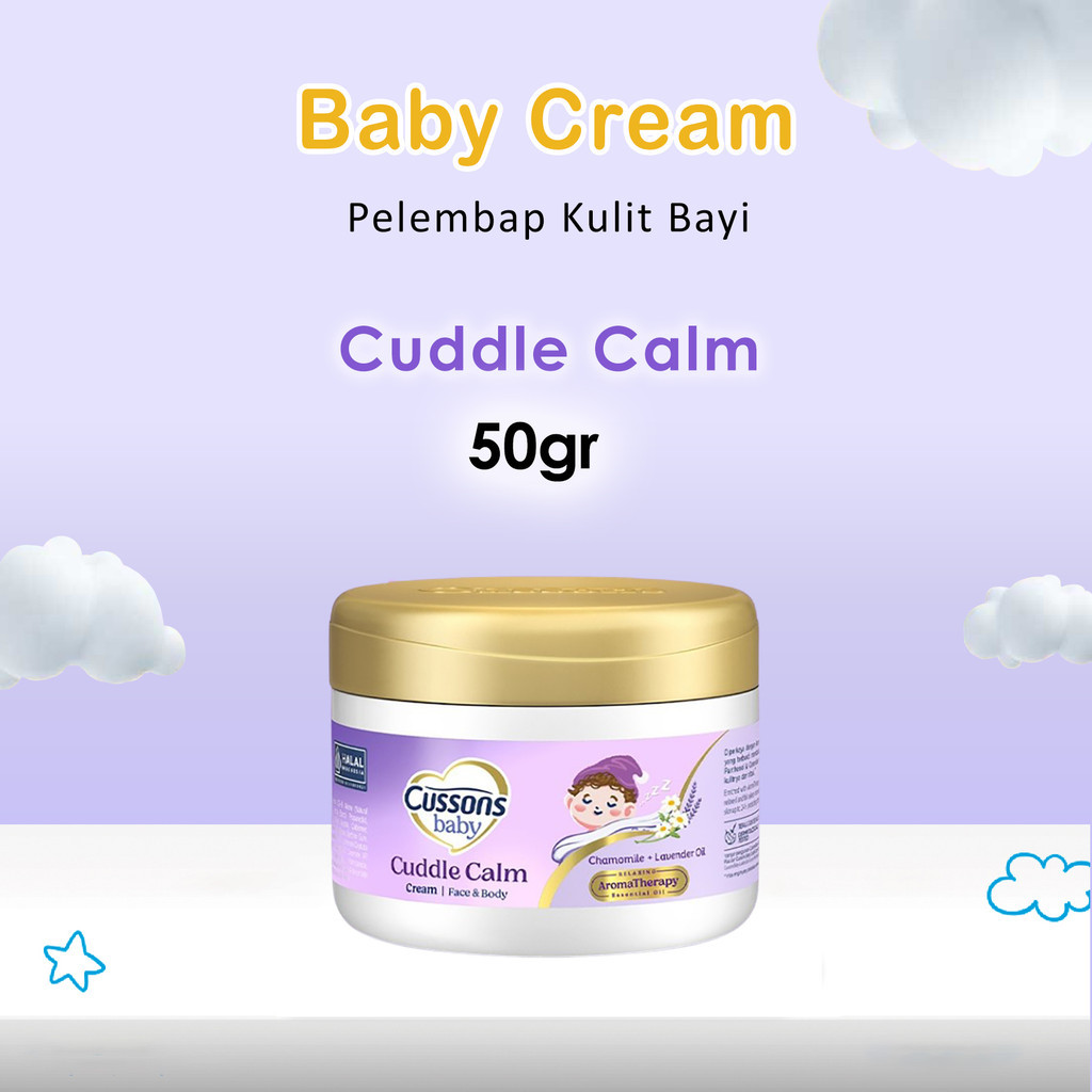Jual Cussons Baby Face & Body Cream Cuddle Calm 50g - Krim Pelembab ...