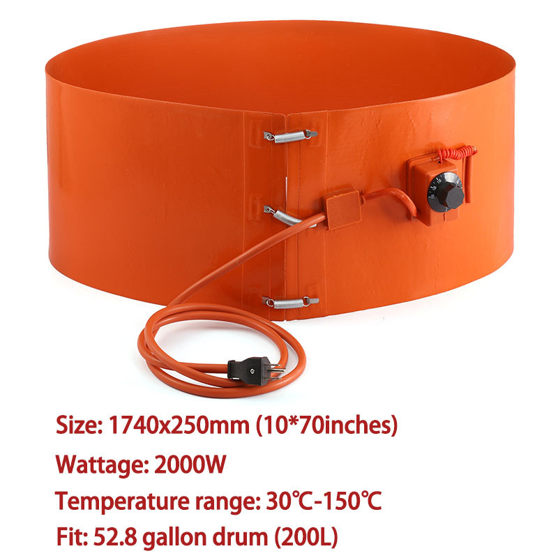 Jual 200L Silicone Band Drum Heater Blanket Oil Biodiesel Plastic