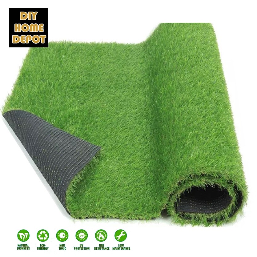 Jual DIY Karpet Rumput Sintetis Full Green Ukuran 1 M x 1 M Rumput ...