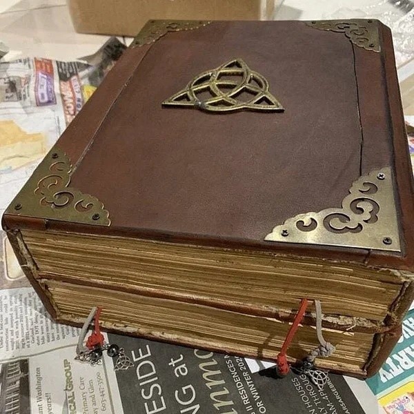 Jual Charmed Book Of Shadows Green Journal Cover Bound Journal Blank ...