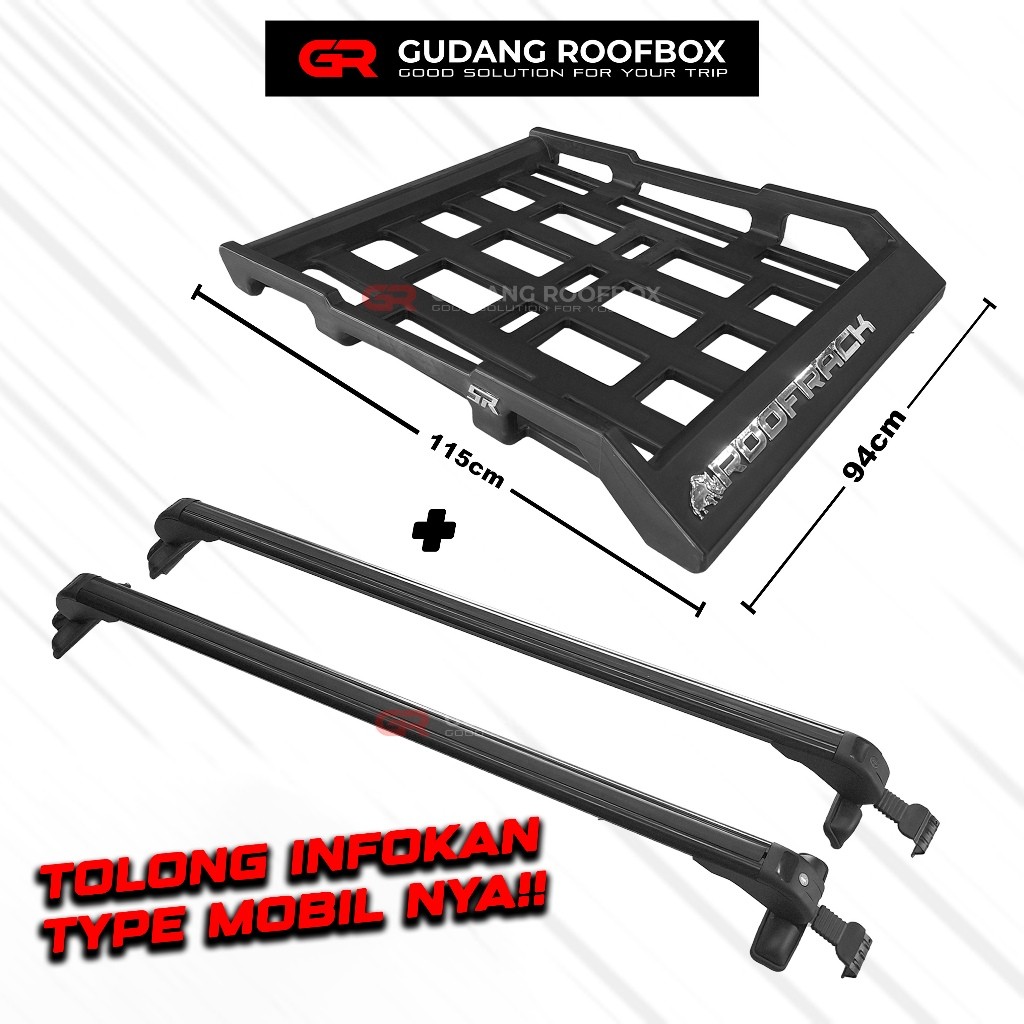 Jual Paket Roof Rack Dan Crossbar Rak Atas Mobil Universal Roofrack ...