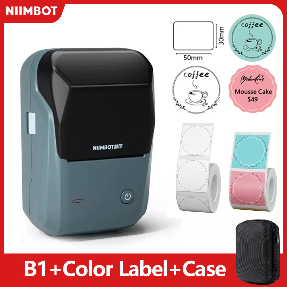 Jual Mini Label Thermal Printer Niimbot B1 Portable Self-Adhesive ...