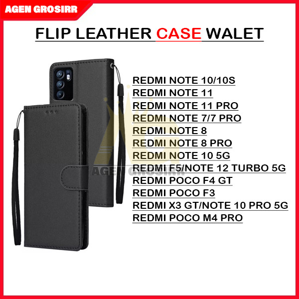 Jual AG- FLIP LEATHER CASE WALET XIAOMI REDMI NOTE 7 NOTE 8 PRO REDMI ...