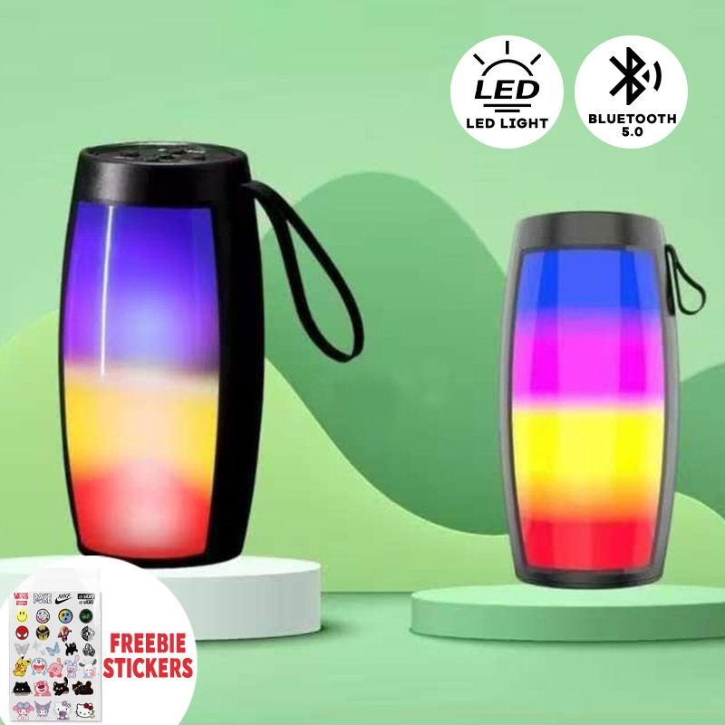 Jual ZQS1202 Portable Bluetooth Speaker RGB LED Lights Wireless Super ...