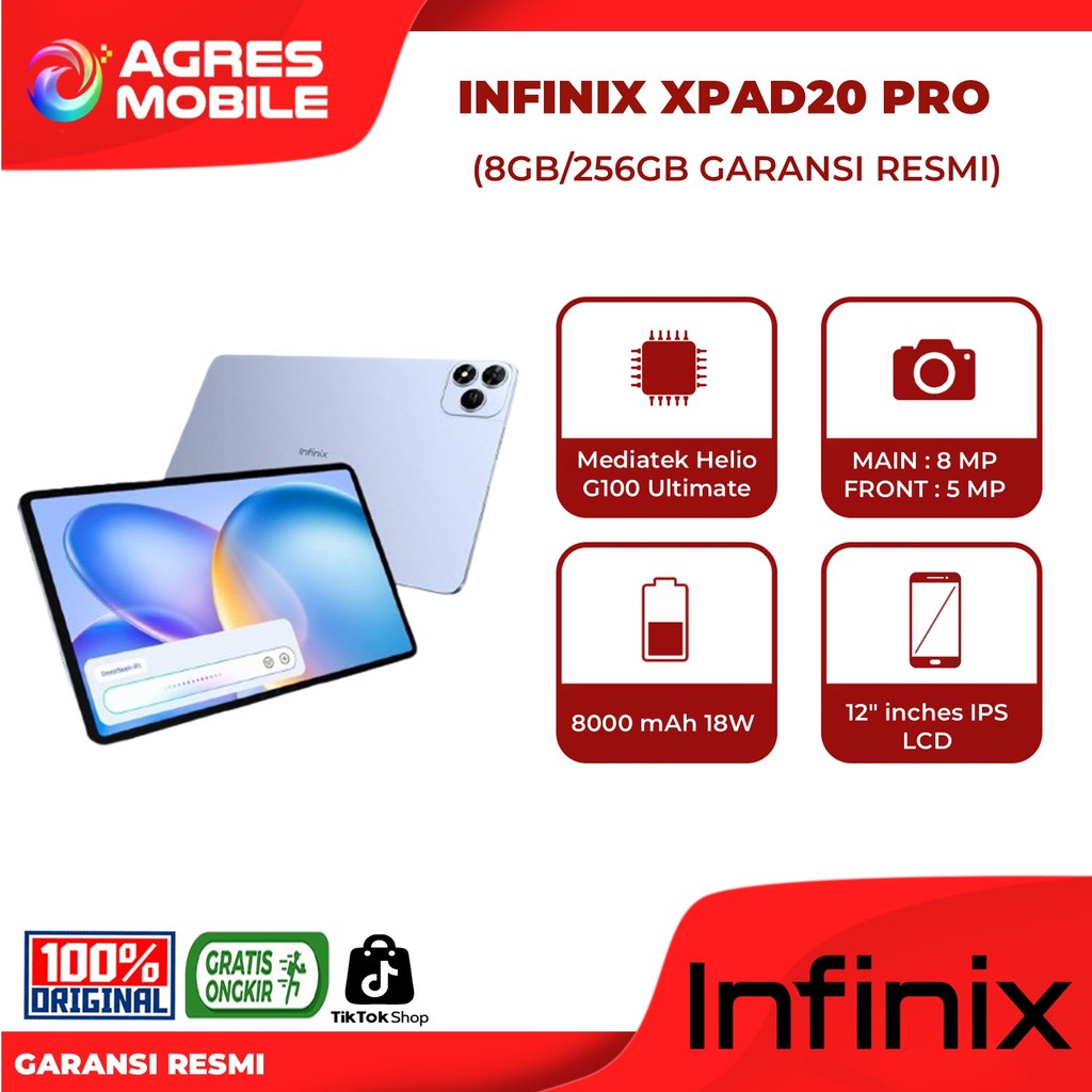 Jual INFINIX XPAD 20 Pro 8/256 GB Tab Sim Card Pad 4G LTE WiFi ...