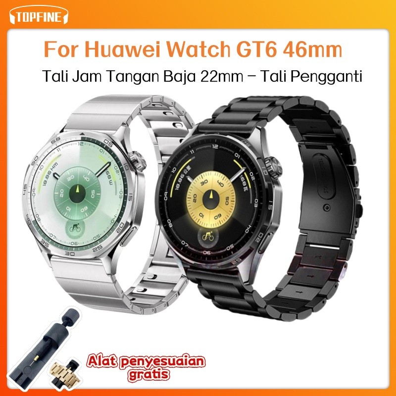 Jual Tali Jam Rantai Stainless Steel 22mm - untuk Huawei Watch GT6 ...