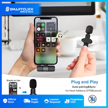 Mic Wireless Clip On 1 Mic Lightning Port High Sensitive Hd Audio Record Noice Reduction