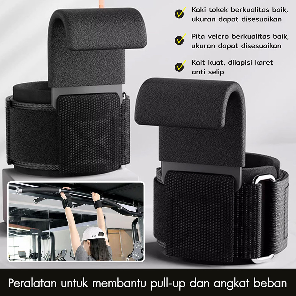 Jual HTD SPORT Wrist Support Band Weight Lifting Strap Hook Gym Tali ...