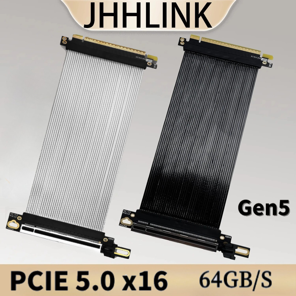 Jual PCIE 5.0 X16 Riser Cable 90° Right Angle GPU Graphics Cards ...